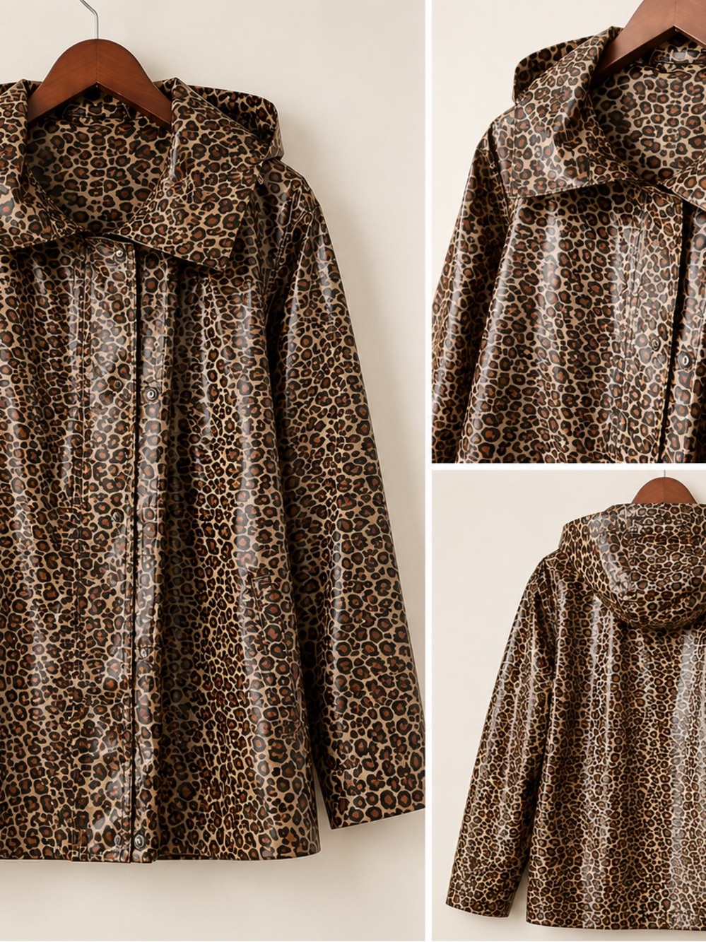 ASOS Brown Leopard Print Raincoat